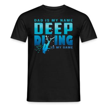 Plongée en apnée Plongée profonde Plongée profonde - T-shirt homme - noir - Devant - AI Model Male 178 light (178cm)