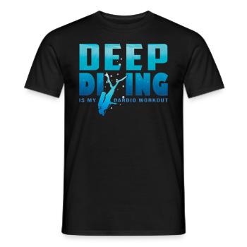 Plongée profonde Freedive DeepDive - T-shirt homme - noir - Devant - AI Model Male 178 light (178cm)