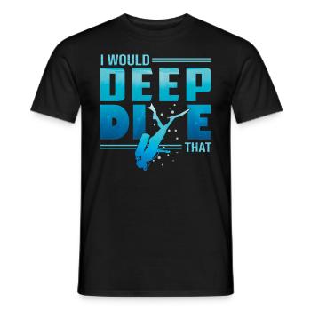 Plongée profonde Freedive DeepDive - T-shirt homme - noir - Devant - AI Model Male 178 light (178cm)