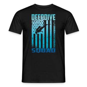 Plongée profonde Freedive DeepDive - T-shirt homme - noir - Devant - AI Model Male 178 light (178cm)