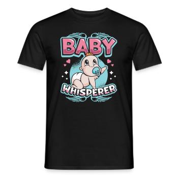 La chuchotrice, nounou, assistante maternelle, baby-sitter - T-shirt homme - noir - Devant - AI Model Male 178 light (178cm)