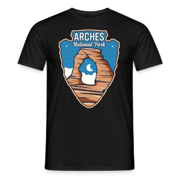 Parc national des Arches Parc américain Arrowhead Nature - T-shirt homme - noir - Devant - AI Model Male 178 light (178cm)