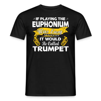 Drôle de fanfare de cuivres Euphonium - T-shirt homme - noir - Devant - AI Model Male 178 light (178cm)