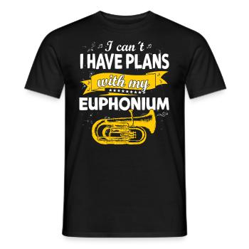 Drôle de fanfare de cuivres Euphonium - T-shirt homme - noir - Devant - AI Model Male 178 light (178cm)