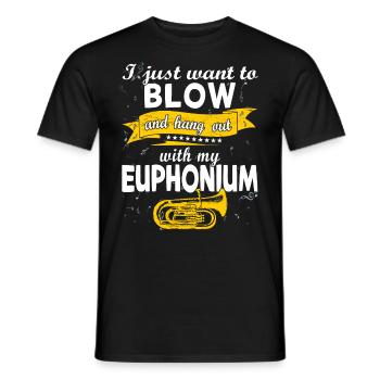Drôle de fanfare de cuivres Euphonium - T-shirt homme - noir - Devant - AI Model Male 178 light (178cm)