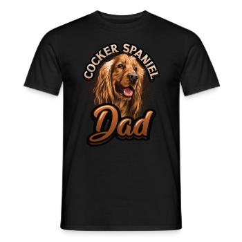 Cocker Spaniel Papa - T-shirt homme - noir - Devant - AI Model Male 178 light (178cm)