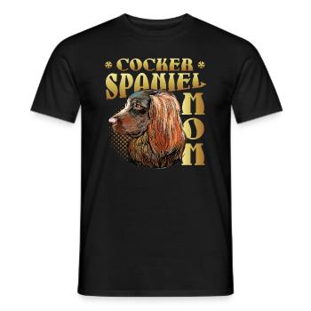 Cocker Spaniel Mom - Men's T-Shirt - black - Front - AI Model Male 178 light (178cm)