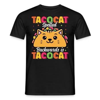 Kawaii Taco Katze Niedliche Tacocat Lustige Taco Liebhaber - Männer T-Shirt - Schwarz - Vorne - AI Model Male 178 light (178cm)