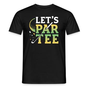 Lets Par, Tee Golfer, Funny Golf Club - Men's T-Shirt - black - Front - AI Model Male 178 light (178cm)