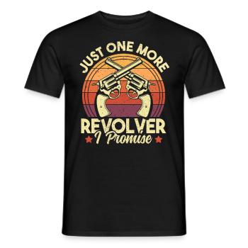 Nur noch ein Revolver verspreche ich Vintage lustig - Männer T-Shirt - Schwarz - Vorne - AI Model Male 178 light (178cm)