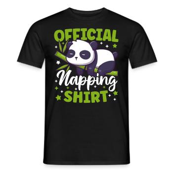 Chemise officielle de sieste Cute Sleeping Kawaii Panda - T-shirt homme - noir - Devant - AI Model Male 178 light (178cm)