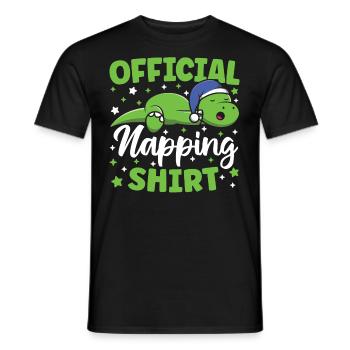 Official Napping Shirt Cute Kawaii Sleeping - Men's T-Shirt - black - Front - AI Model Male 178 light (178cm)