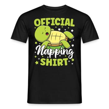 Chemise officielle de sieste mignon Kawaii Sleeping - T-shirt homme - noir - Devant - AI Model Male 178 light (178cm)