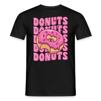 Groovy Pink Donut Squad Saupoudrer Donut Lover - T-shirt homme - noir - Devant - AI Model Male 178 light (178cm)