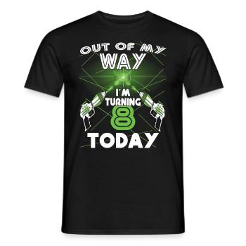 Lasertag-Geburtstagsfeier - Lasertag-Geburtstag - Männer T-Shirt - Schwarz - Vorne - AI Model Male 178 light (178cm)