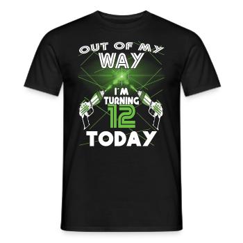 Laser Tag Birthday Party - Laser Tag Birthday - T-shirt homme - noir - Devant - AI Model Male 178 light (178cm)