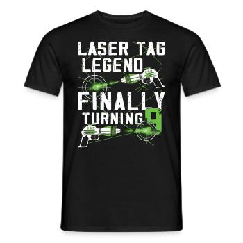 Endlich 9 - Laser -Tag -Geburtstag - Männer T-Shirt - Schwarz - Vorne - AI Model Male 178 light (178cm)