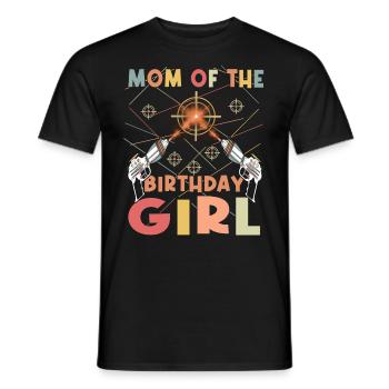 Cooles Lasertag Mama Party Geburtstagskind - Männer T-Shirt - Schwarz - Vorne - AI Model Male 178 light (178cm)