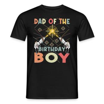 Cool Laser Tag Papa Party Anniversaire Enfant - T-shirt homme - noir - Devant - AI Model Male 178 light (178cm)