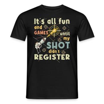 Cool laser tag player - Men's T-Shirt - black - Front - AI Model Male 178 light (178cm)