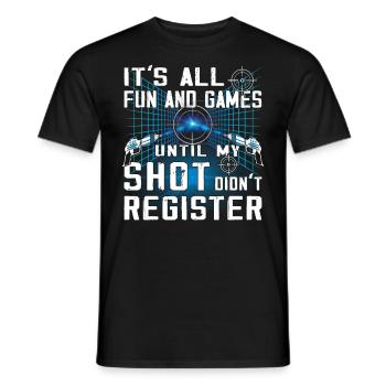 Cool laser tag player - Men's T-Shirt - black - Front - AI Model Male 178 light (178cm)