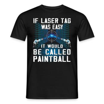 Cool laser tag player - Men's T-Shirt - black - Front - AI Model Male 178 light (178cm)
