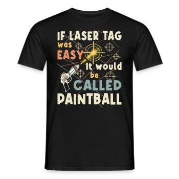 Cool laser tag player - Men's T-Shirt - black - Front - AI Model Male 178 light (178cm)