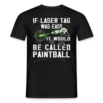 Cool laser tag player - Men's T-Shirt - black - Front - AI Model Male 178 light (178cm)