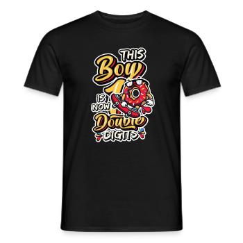 This boy is now 10, double digits - Men's T-Shirt - black - Front - AI Model Male 178 light (178cm)