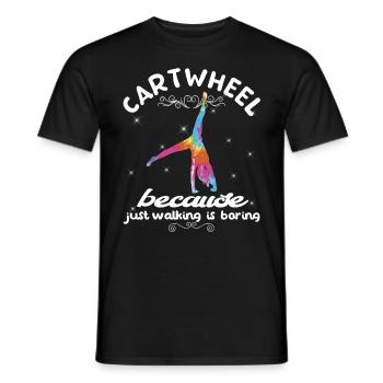 Roue de chariot acrobatique de gymnastique cool - T-shirt homme - noir - Devant - AI Model Male 178 light (178cm)