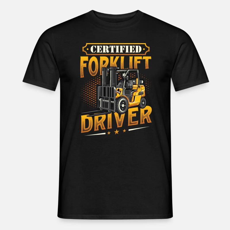 Certified forklift driver - Men's T-shirt - black