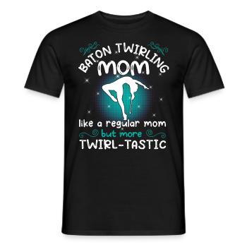 Gymnastik Tanz Baton Wirbeln Turnen - Männer T-Shirt - Schwarz - Vorne - AI Model Male 178 light (178cm)