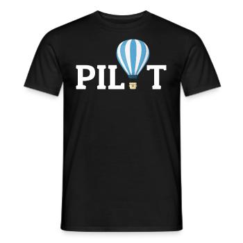 Hot Air Ballooning Hopper Balloon Pilot Balloonist - Men's T-Shirt - black - Front - AI Model Male 178 light (178cm)