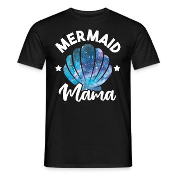 Mermaid Mama Seashell Matching Mermaid Squad - T-shirt homme - noir - Devant - AI Model Male 178 light (178cm)