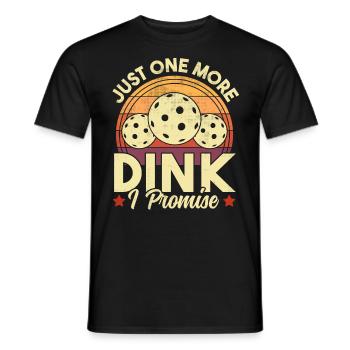Pickleball Nur noch ein Dink Retro lustig - Männer T-Shirt - Schwarz - Vorne - AI Model Male 178 light (178cm)