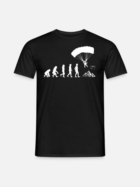 Fallschirmspringen Evolution - Männer T-Shirt - Schwarz