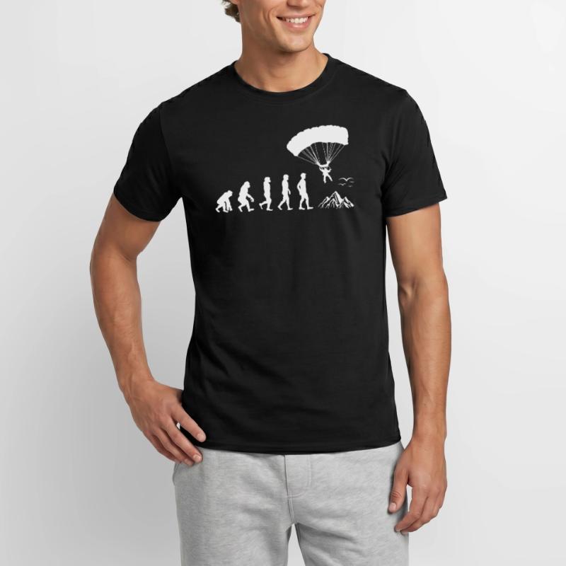Parachute Parachute Parachute Parachutisme Évolution T-shirt homme
