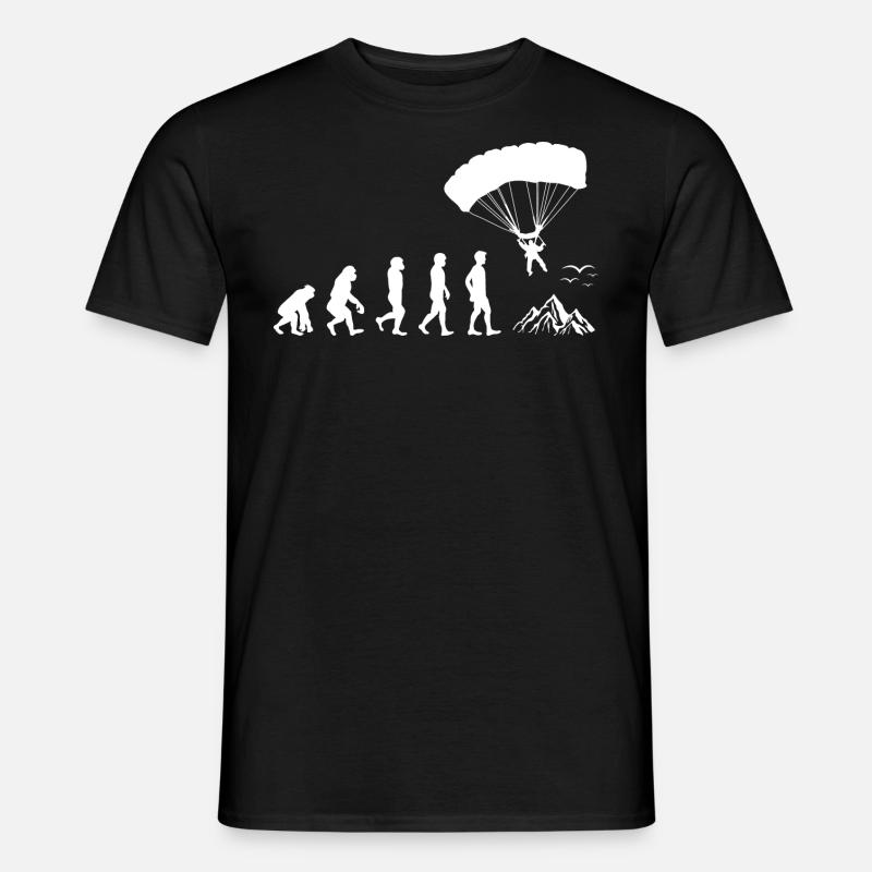 Parachute Parachute Parachute Parachutisme Évolution - T-shirt homme - noir