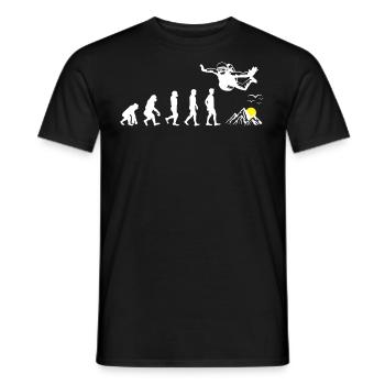 Fallschirmspringen Evolution - Männer T-Shirt - Schwarz - Vorne - AI Model Male 178 light (178cm)