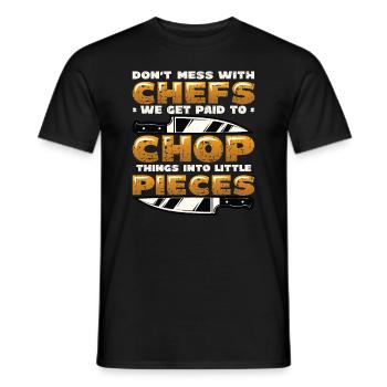 Leg dich nicht mit dem Chefkoch an - Männer T-Shirt - Schwarz - Vorne - AI Model Male 178 light (178cm)