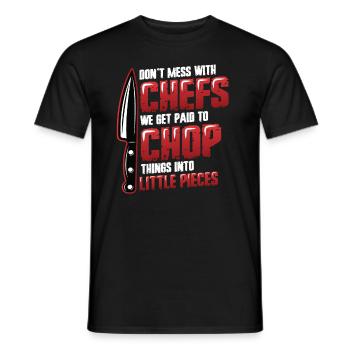 Leg dich nicht mit dem Chefkoch an - Männer T-Shirt - Schwarz - Vorne - AI Model Male 178 light (178cm)