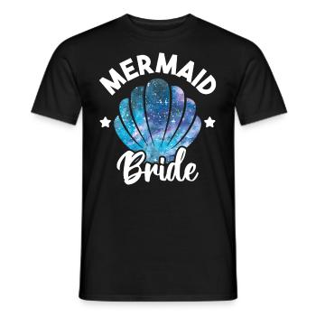 Niedliche Meerjungfrau Braut Muschel Passende Meerjungfrau - Männer T-Shirt - Schwarz - Vorne - AI Model Male 178 light (178cm)