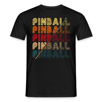 Pub Sports Pinball Machine - Retro Pinball Game - Men's T-Shirt - black - Front - AI Model Male 178 light (178cm)