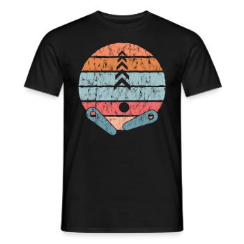 Flipper classique vintage - Rétro - T-shirt homme - noir - Devant - AI Model Male 178 light (178cm)