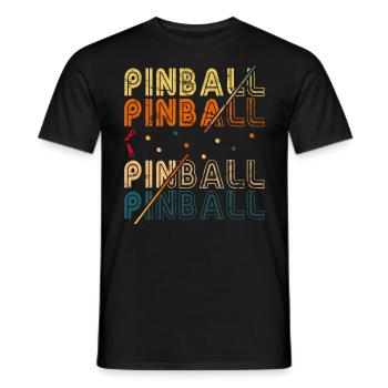 Pub Sports Pinball Machine - Retro Pinball Game - Men's T-Shirt - black - Front - AI Model Male 178 light (178cm)