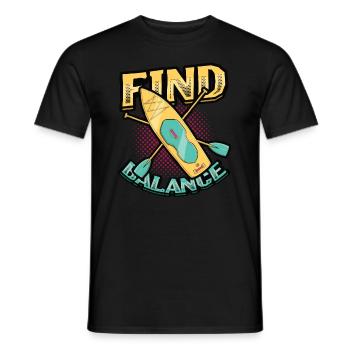 Finding balance - Men's T-Shirt - black - Front - AI Model Male 178 light (178cm)