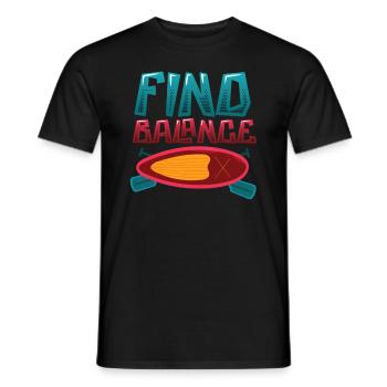 Finding balance - Men's T-Shirt - black - Front - AI Model Male 178 light (178cm)