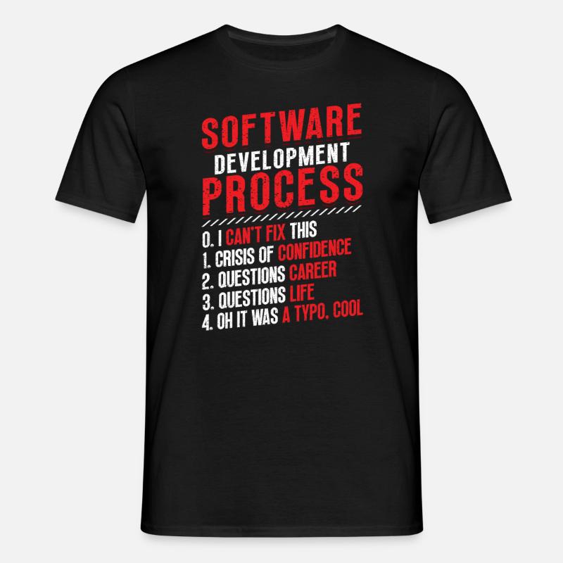 Software development process, programming - Men's T-Shirt - black