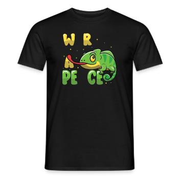 Caméléon de la Paix, Mouvement pour la Paix - T-shirt homme - noir - Devant - AI Model Male 178 light (178cm)