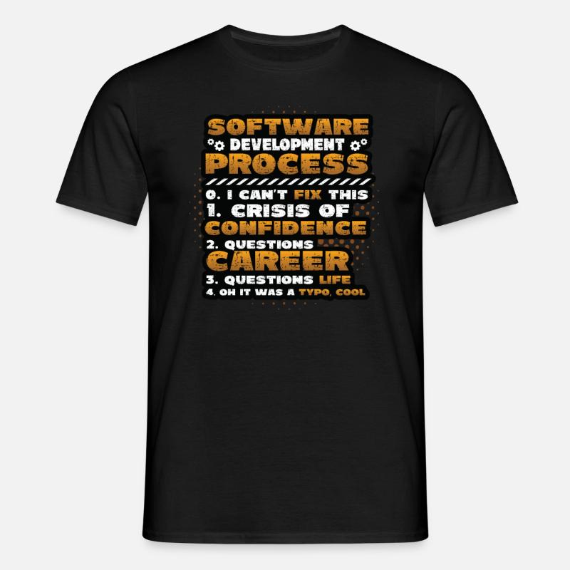 Software development process, programming - Men's T-Shirt - black